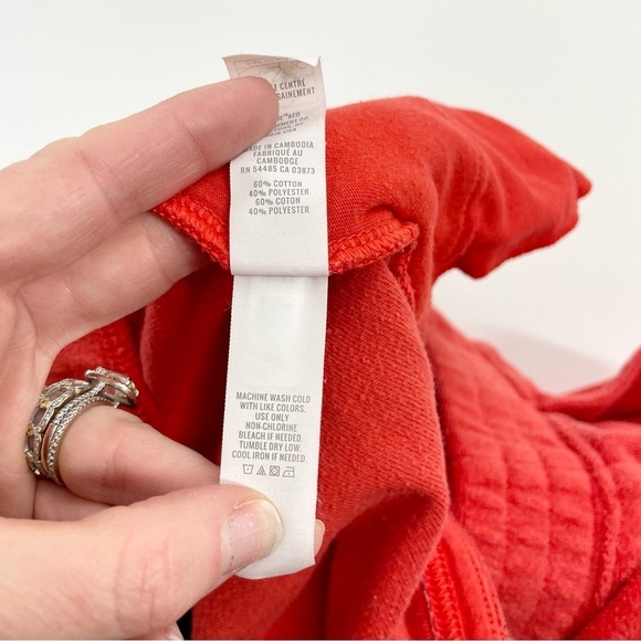 OFFLINE by Aerie Summer Lights Terry Cropped T-Shirt & Short Set Red L/XL - Picture 14 of 15